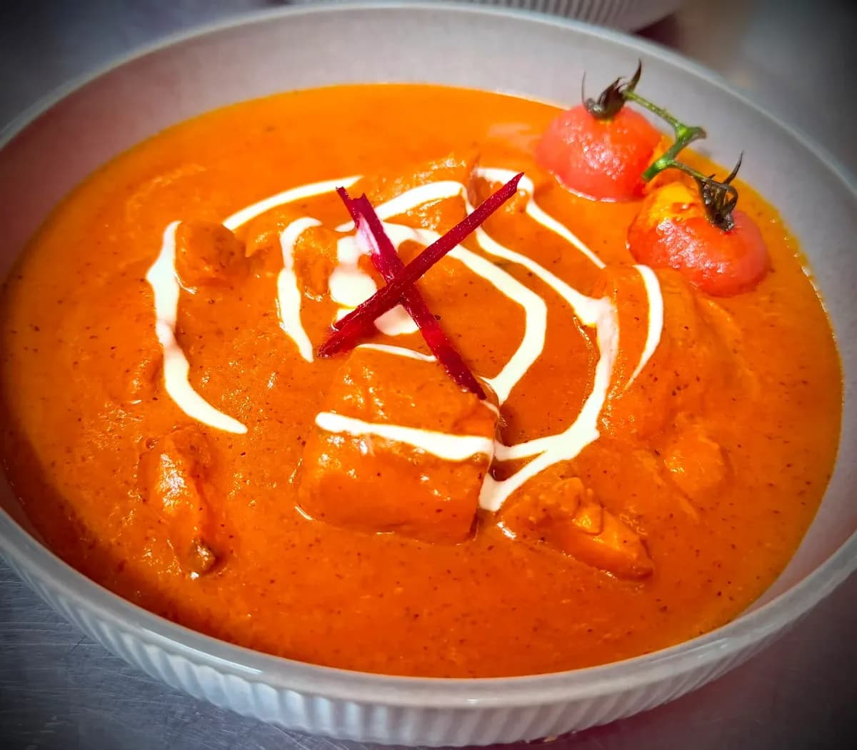 Curry dish photography used on the TASSIE FLAME website