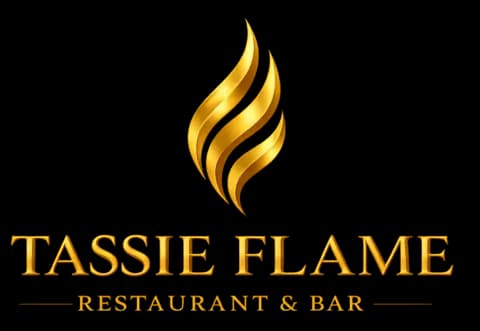 TASSIE FLAME restaurant and bar logo